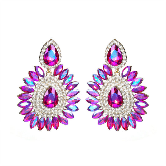 Colorful Rhinestone Earrings