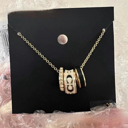 Trendy Resin Drop Glue Pendant Necklace