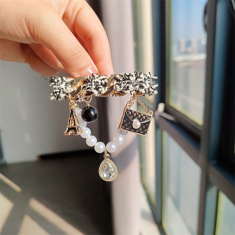 Hand-painted Enamel Sparkling Zircon Vintage Animal Brooch, Pink Flower, Creative & Fashionable Brooch