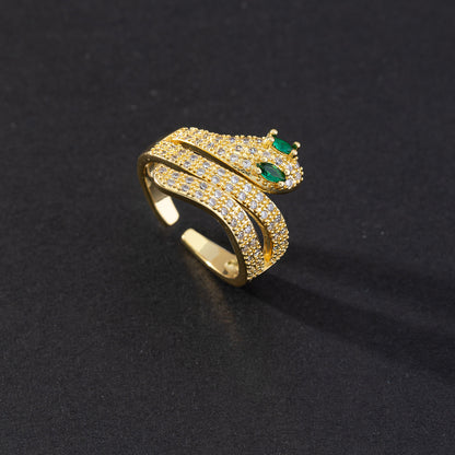 Green CZ Vintage Ring