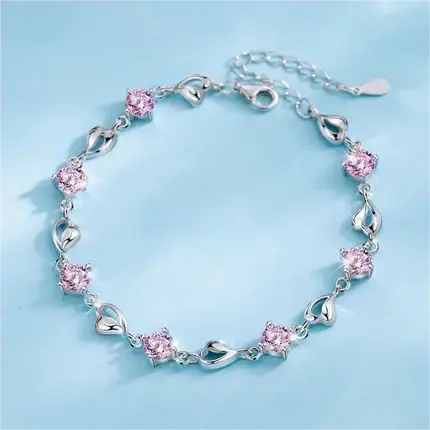 S925 Silver Heart Bracelet