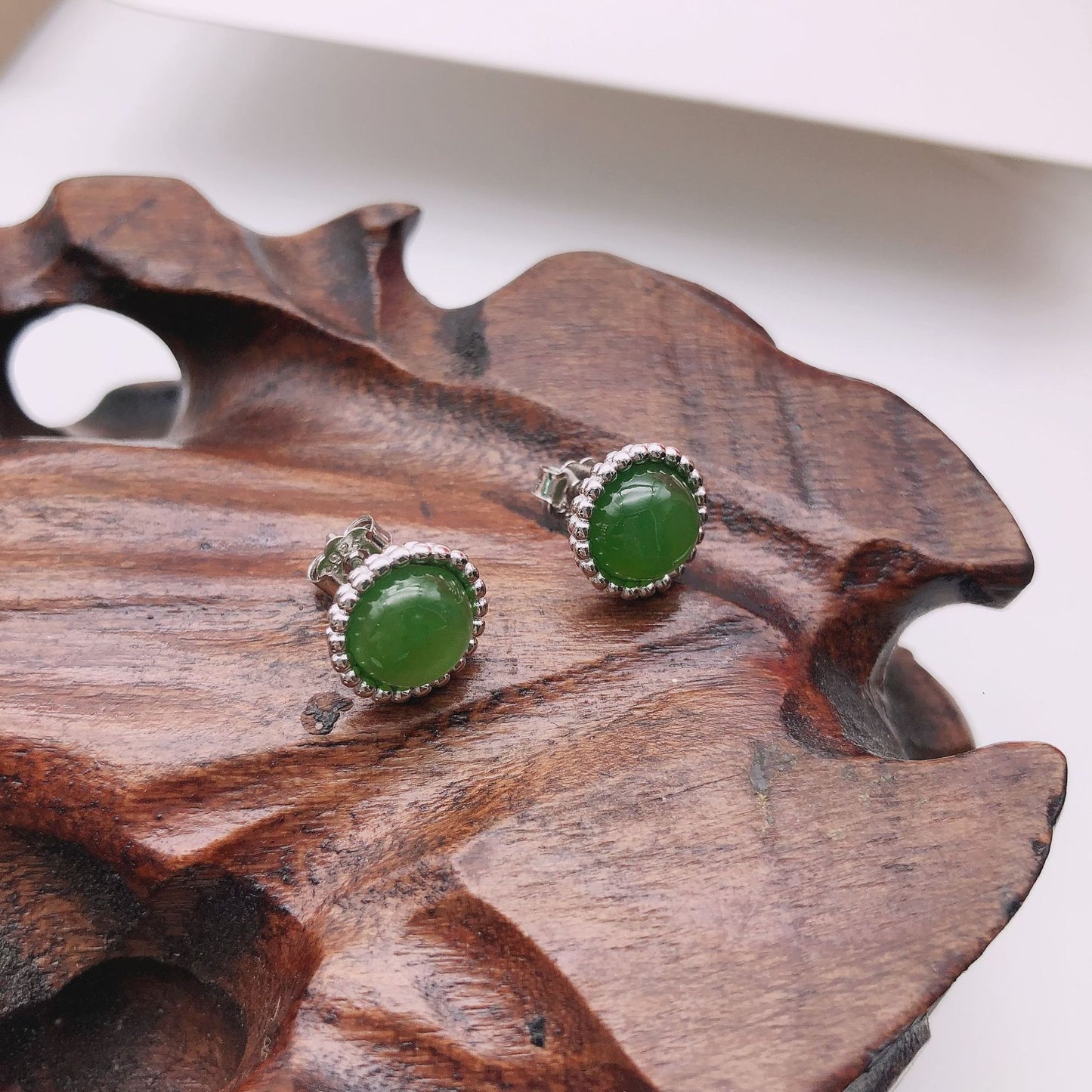 925 Silver Jasper Earrings