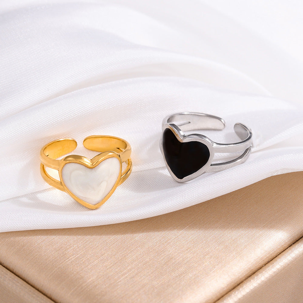 Titanium Steel Teardrop Ring