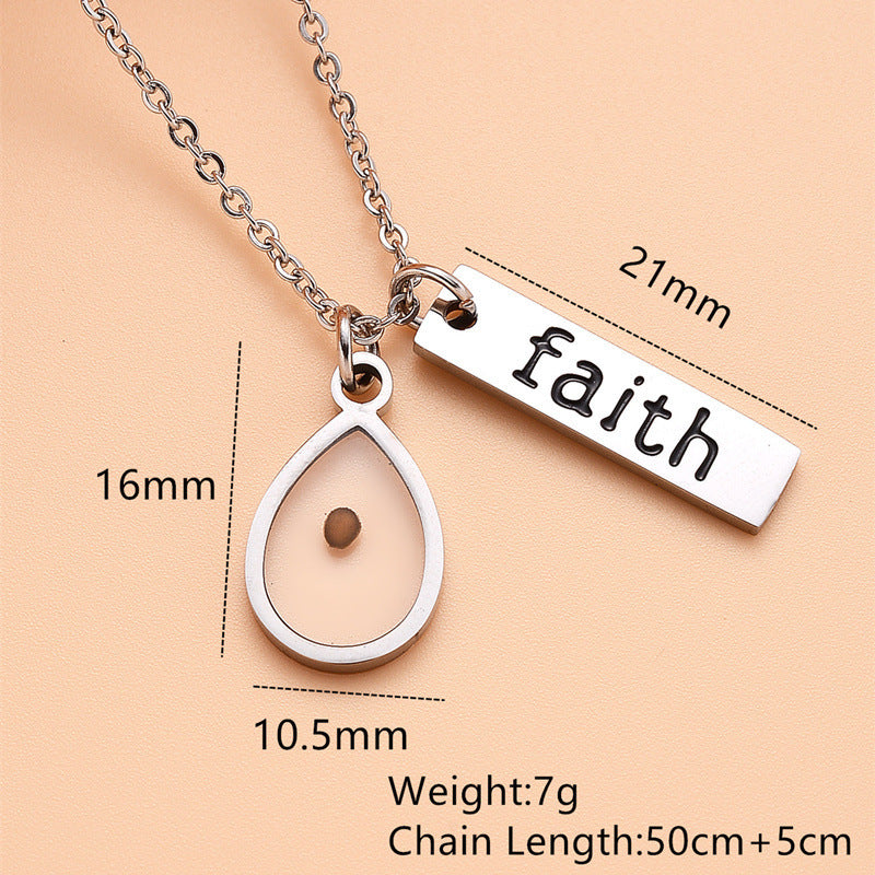 Stainless Steel 'Faith' Necklace