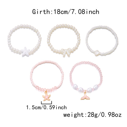 Starfish Shell Bracelet Set