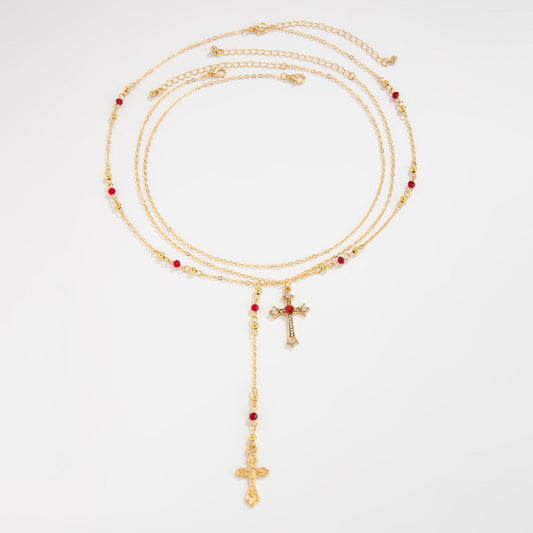 Pearl Rhinestone Pendant Necklace