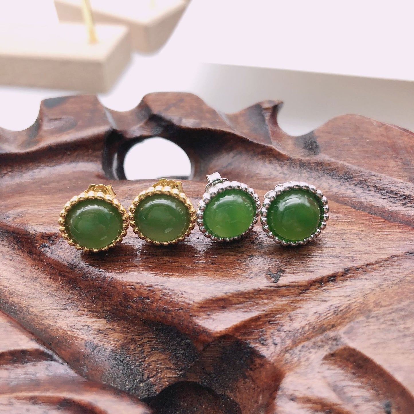 925 Silver Jasper Earrings