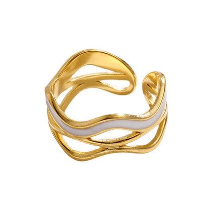 Titanium Steel Teardrop Ring