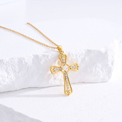 Gold-Plated Cross Necklace