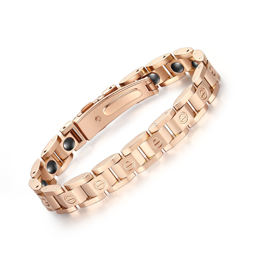 Titanium Steel Rose Gold Bracelet