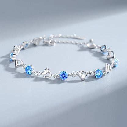 S925 Silver Heart Bracelet