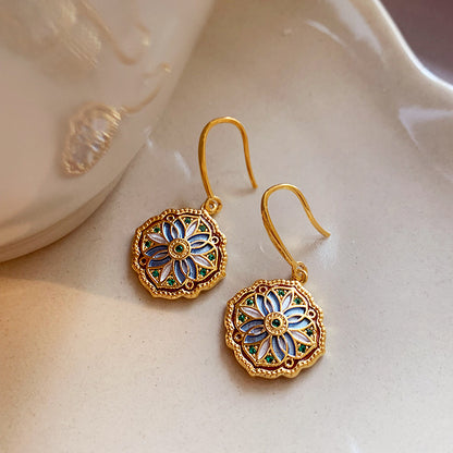 Flower Vintage Drop Earrings