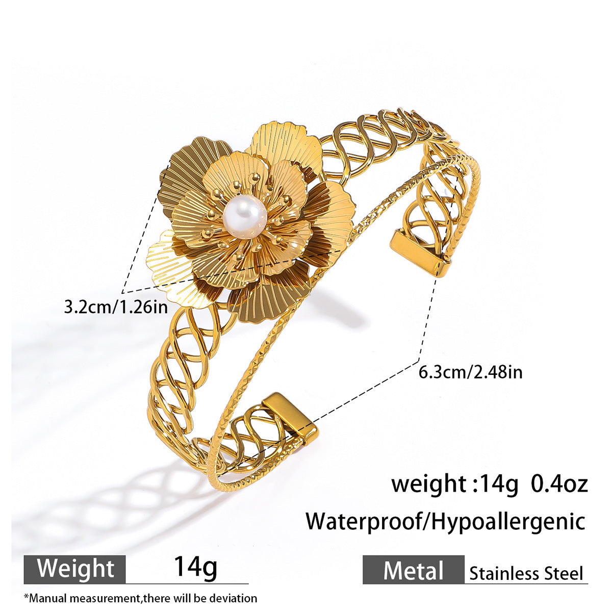 麦芽欧美不锈钢海洋风手镯海星海螺珊瑚花朵手环天然石镯子手饰品