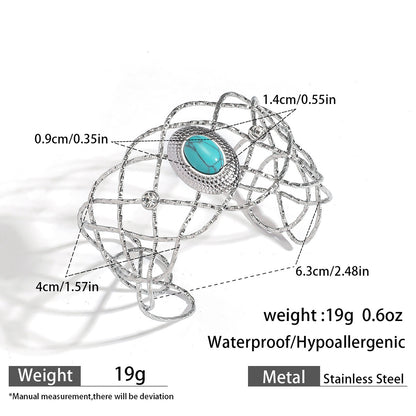 麦芽欧美不锈钢海洋风手镯海星海螺珊瑚花朵手环天然石镯子手饰品