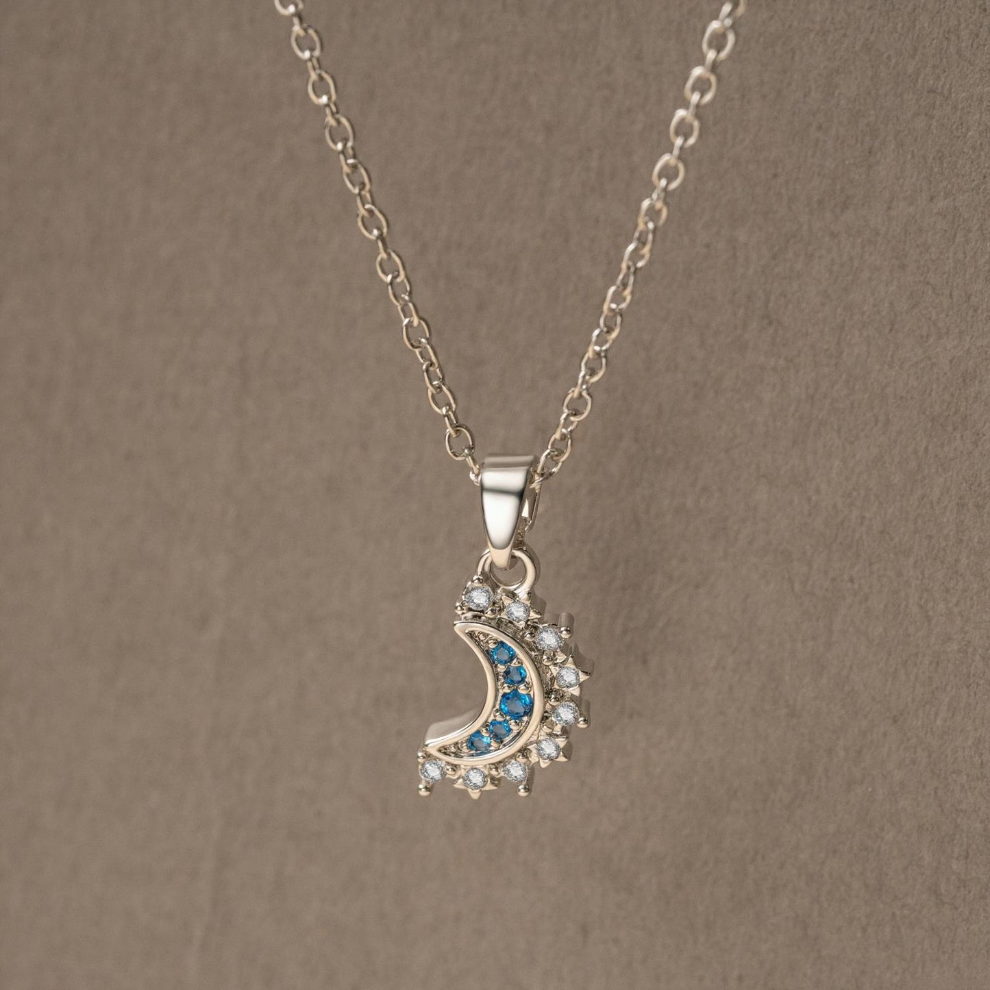 Women's Fashion Retro Sun Moon Stacked Necklace