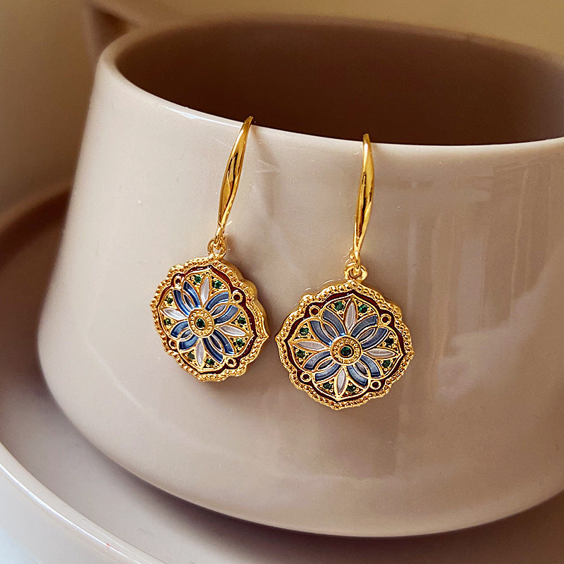 Flower Vintage Drop Earrings