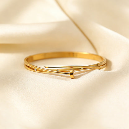 Gold-Plated Titanium Steel Bracelet