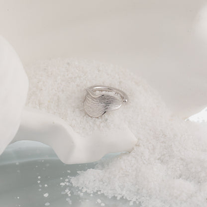 711哑光拉丝纹理耳夹女冷淡风S925纯银小众个性ins气质简约银耳饰