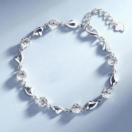 S925 Silver Heart Bracelet
