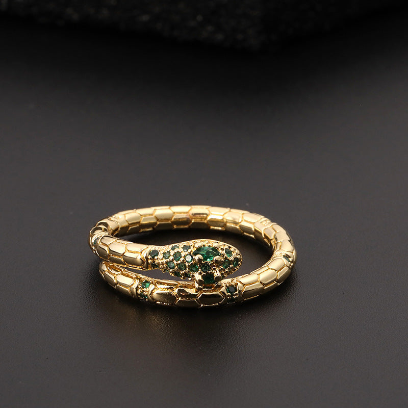 Green CZ Vintage Ring