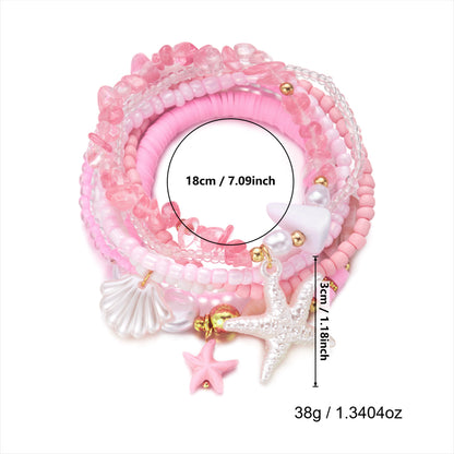 Starfish Shell Bracelet Set