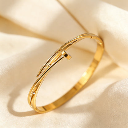 Gold-Plated Titanium Steel Bracelet