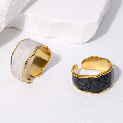 Titanium Steel Teardrop Ring