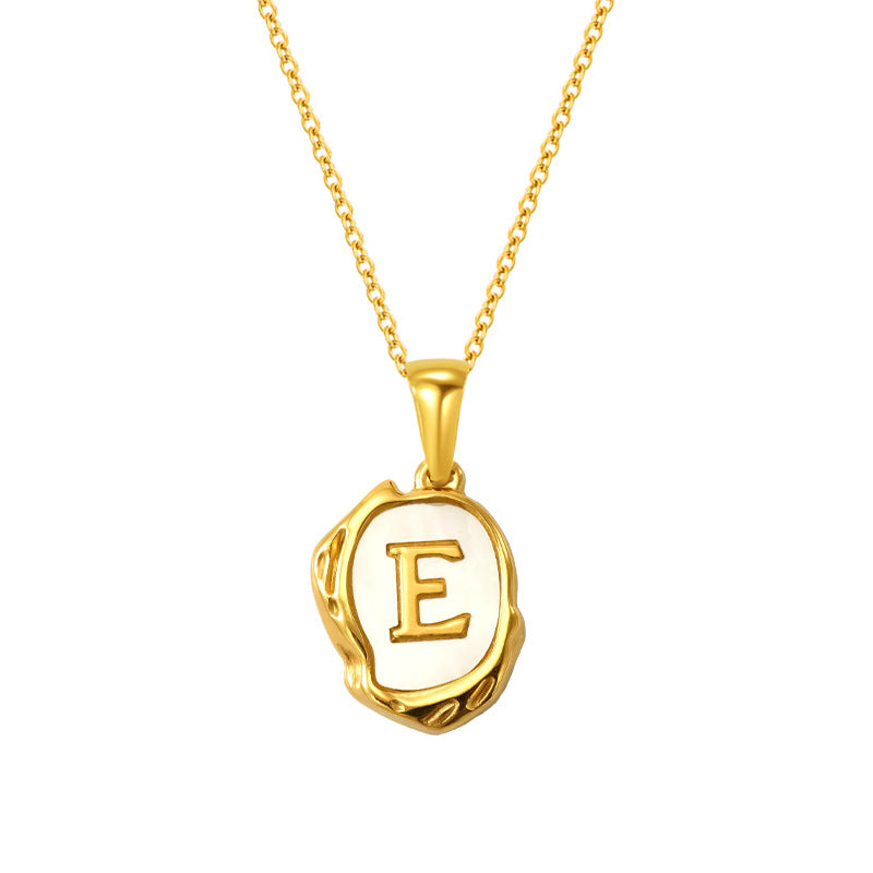 Light Luxury Fashion Gold Plated Titanium Steel Lava Necklace