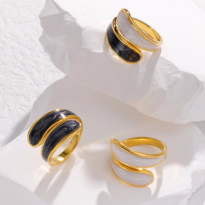 Titanium Steel Teardrop Ring