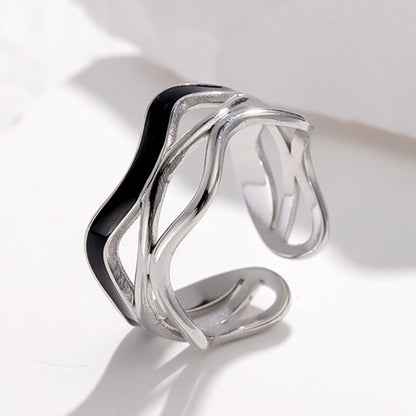 Titanium Steel Teardrop Ring