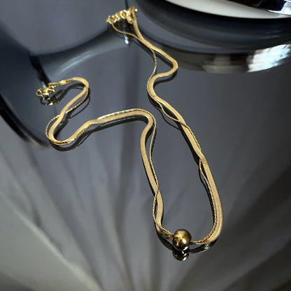 Titanium Steel Layered Necklace