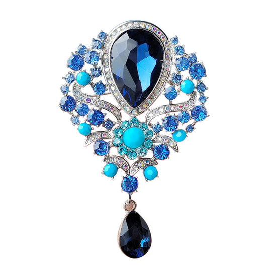 Colored Rhinestone Crystal Brooch