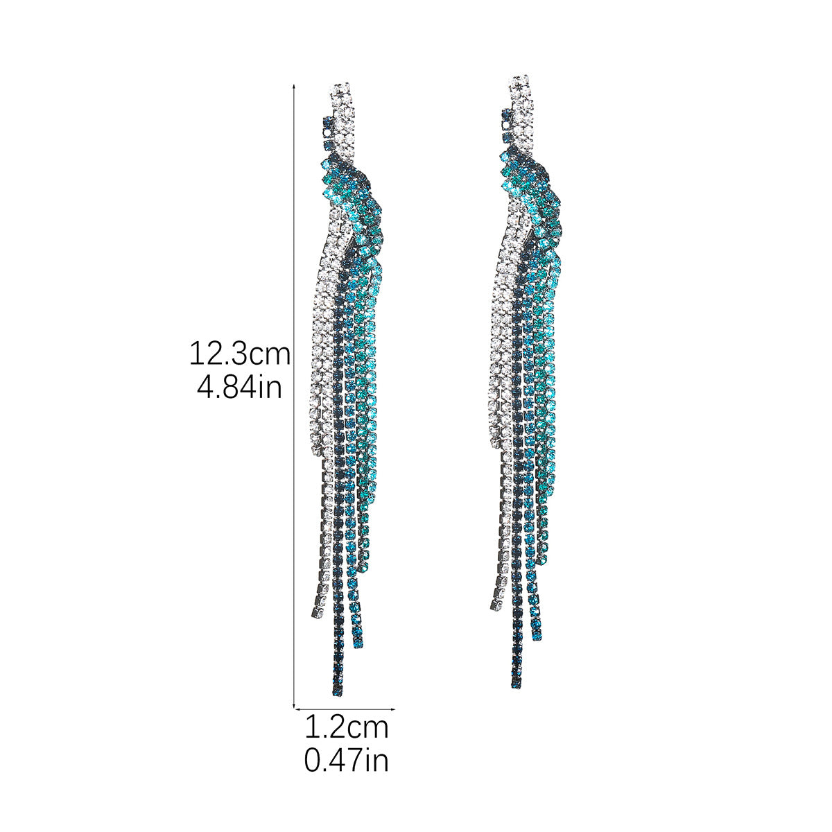 速卖通货源 时尚百搭超闪长款流苏耳环女 个性夸张耳钉耳饰品批发