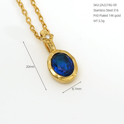12 Zodiac Stone Necklace