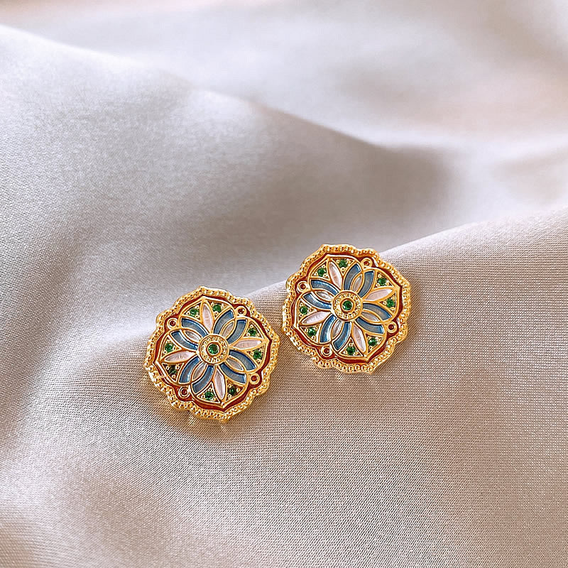 Flower Vintage Drop Earrings