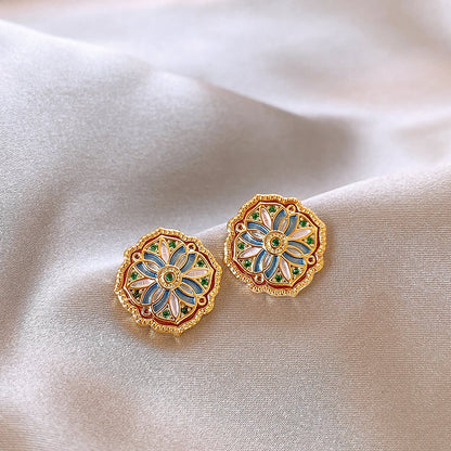 Flower Vintage Drop Earrings