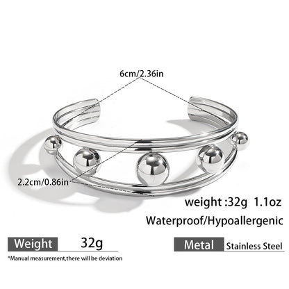 麦芽欧美不锈钢海洋风手镯海星海螺珊瑚花朵手环天然石镯子手饰品