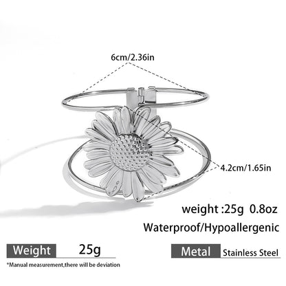 麦芽欧美不锈钢海洋风手镯海星海螺珊瑚花朵手环天然石镯子手饰品