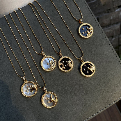 Gold Plated Constellation Shell Necklace