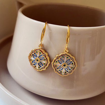 Flower Vintage Drop Earrings