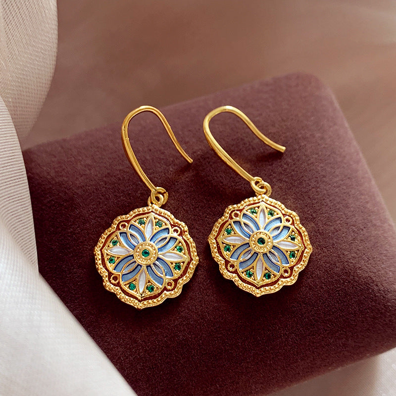 Flower Vintage Drop Earrings