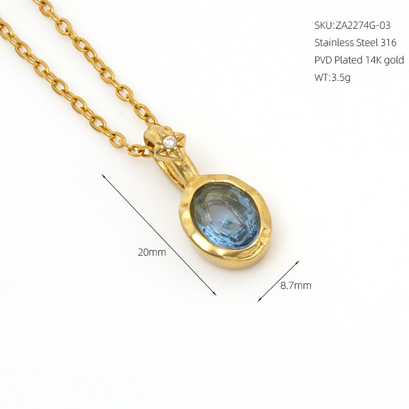 12 Zodiac Stone Necklace
