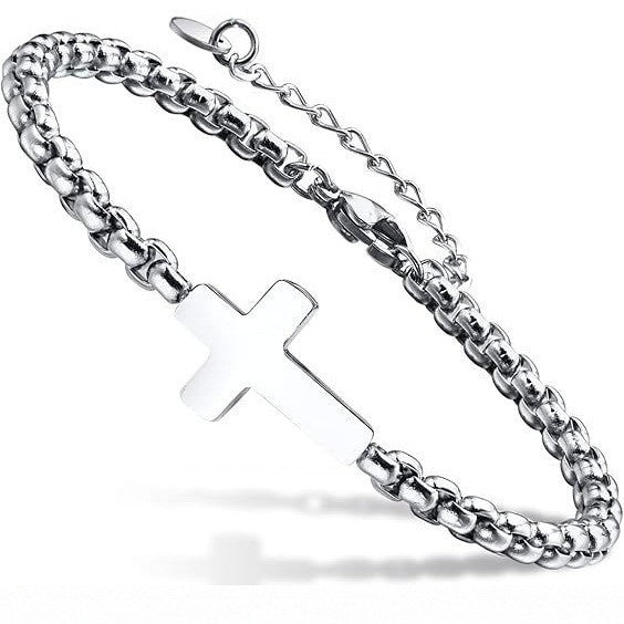 Stainless Steel Cross Bracelet