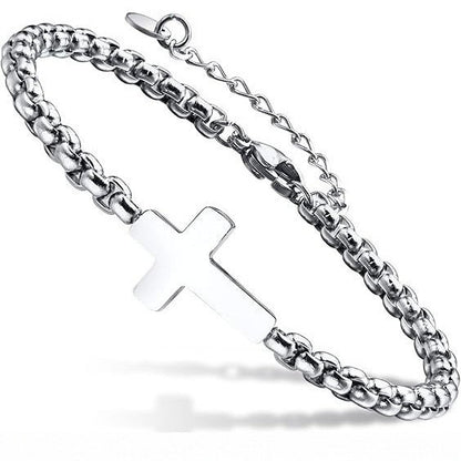 Stainless Steel Cross Bracelet
