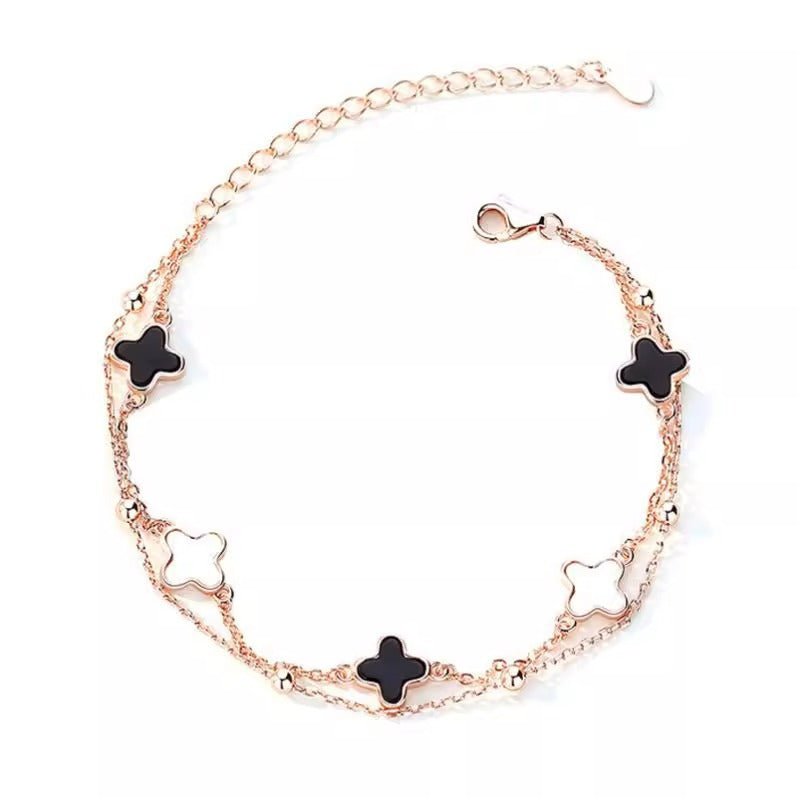 925 Silver Clover Leaf Bracelet