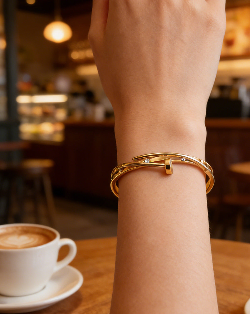 Gold-Plated Titanium Steel Bracelet