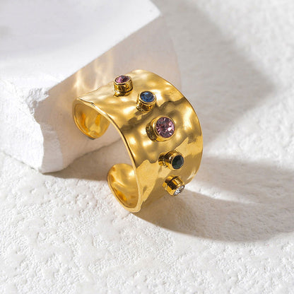 Titanium Steel CZ Ring
