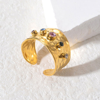 Titanium Steel CZ Ring