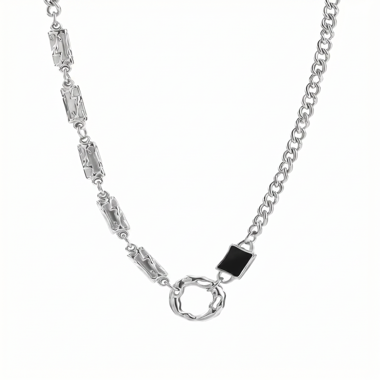 Men's & Women's Irregular Round Necklace, Niche Design, High-end Hip-hop Style, Sweater Chain Accessory