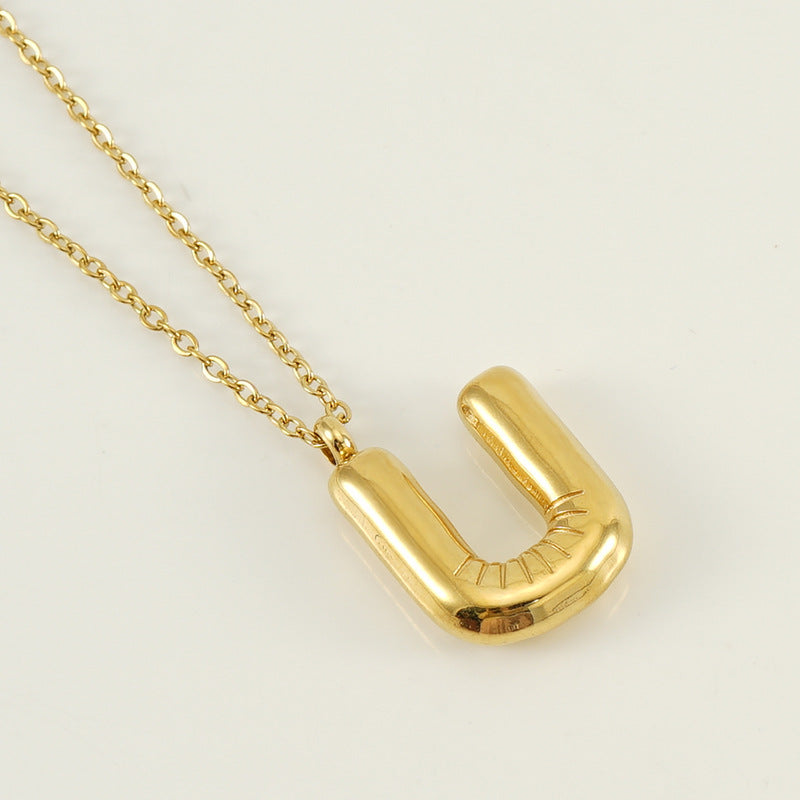 Hip Hop Letter Pendant Necklace